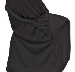 Black Tie Back Chair Cover