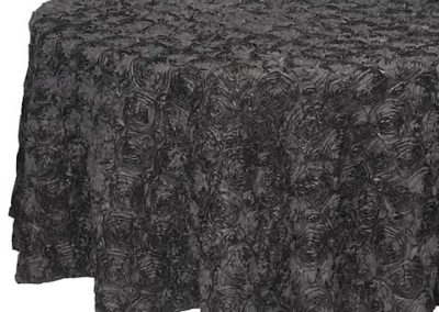 Black Satin Rosette
