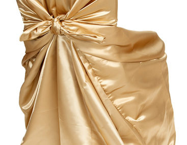 Gold Satin Chair Cover