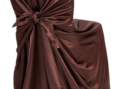 Brown Satin Chair Cover