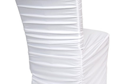 White Rouged Chair Cover