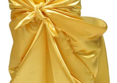 Yellow Satin Chair Cover