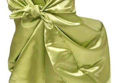 Lime Green Satin Chair Cover