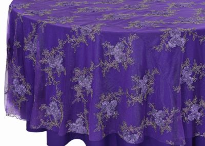 Purple Floral Lace Overlay