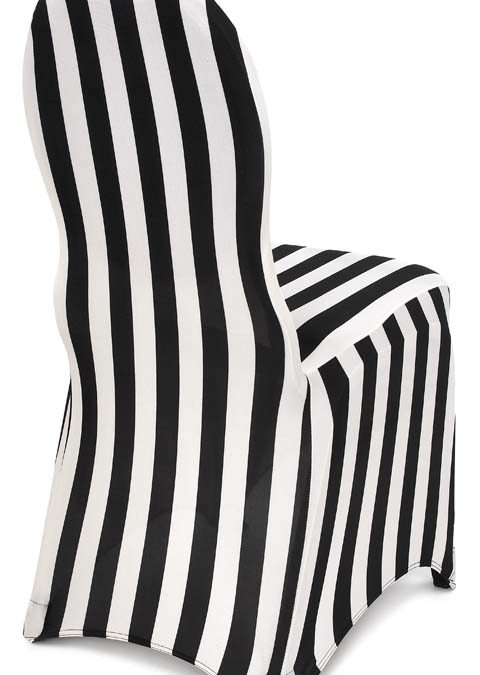 Stripe Spandex Chair Cover
