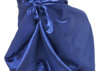 Royal Blue Satin Chair Cover