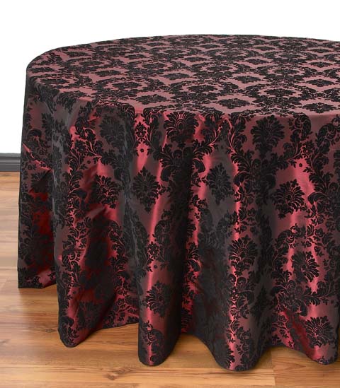 Burgundy Baroque Flocking