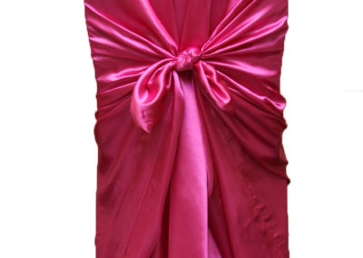 Hot Pink Satin Chair Cover
