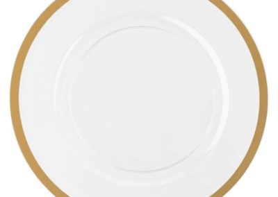 Gold Rim Glass Charger Plate
