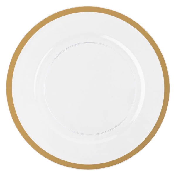 Gold Rim Glass Charger Plate