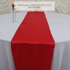 Red Satin Runner