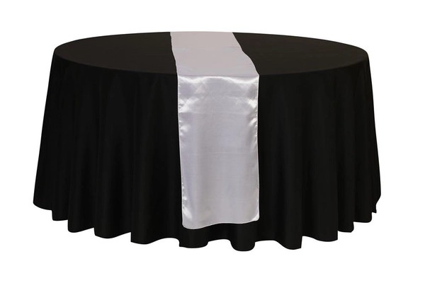 Silver Satin Runner