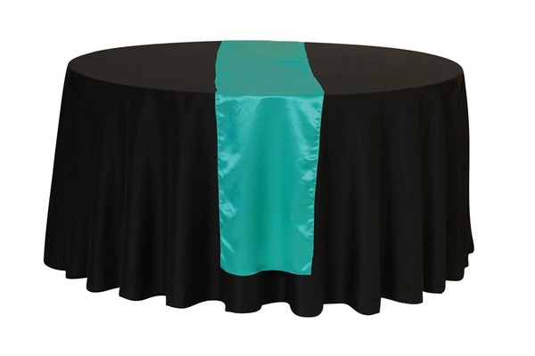 Teal Satin Runner